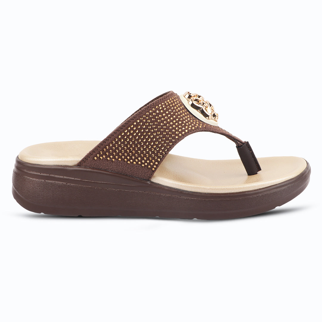 Medifeet Stylish Stone and Comfy Slippers for Women with Midsole Arch Support