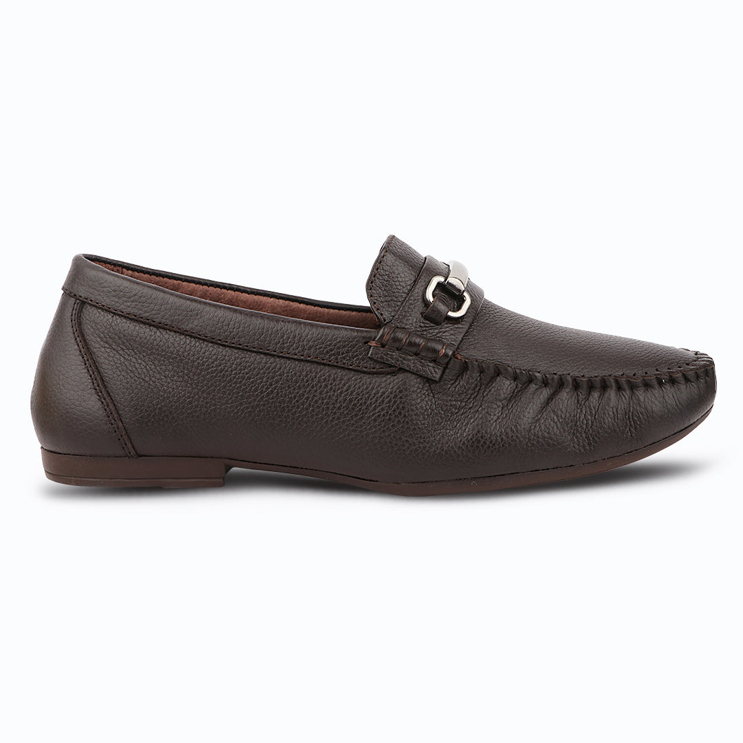 Medifeet Men's Genuine Leather Horsebit Loafers – Orthopedic Comfort with German Technology & Arch Support