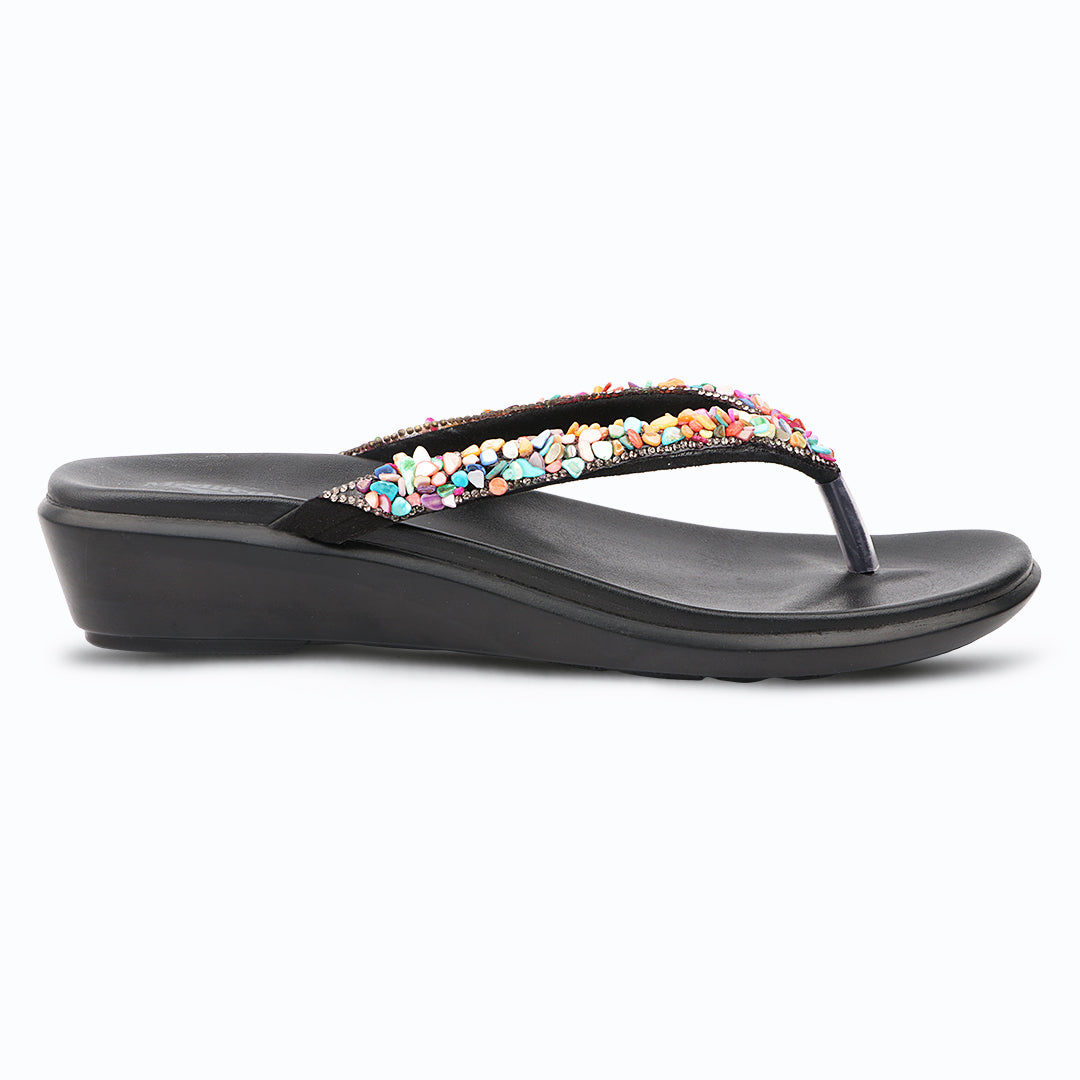 Medifeet Pearl Strap Wedge Sandals for Women – Arch Support, Cushion & Orthopedic Comfort