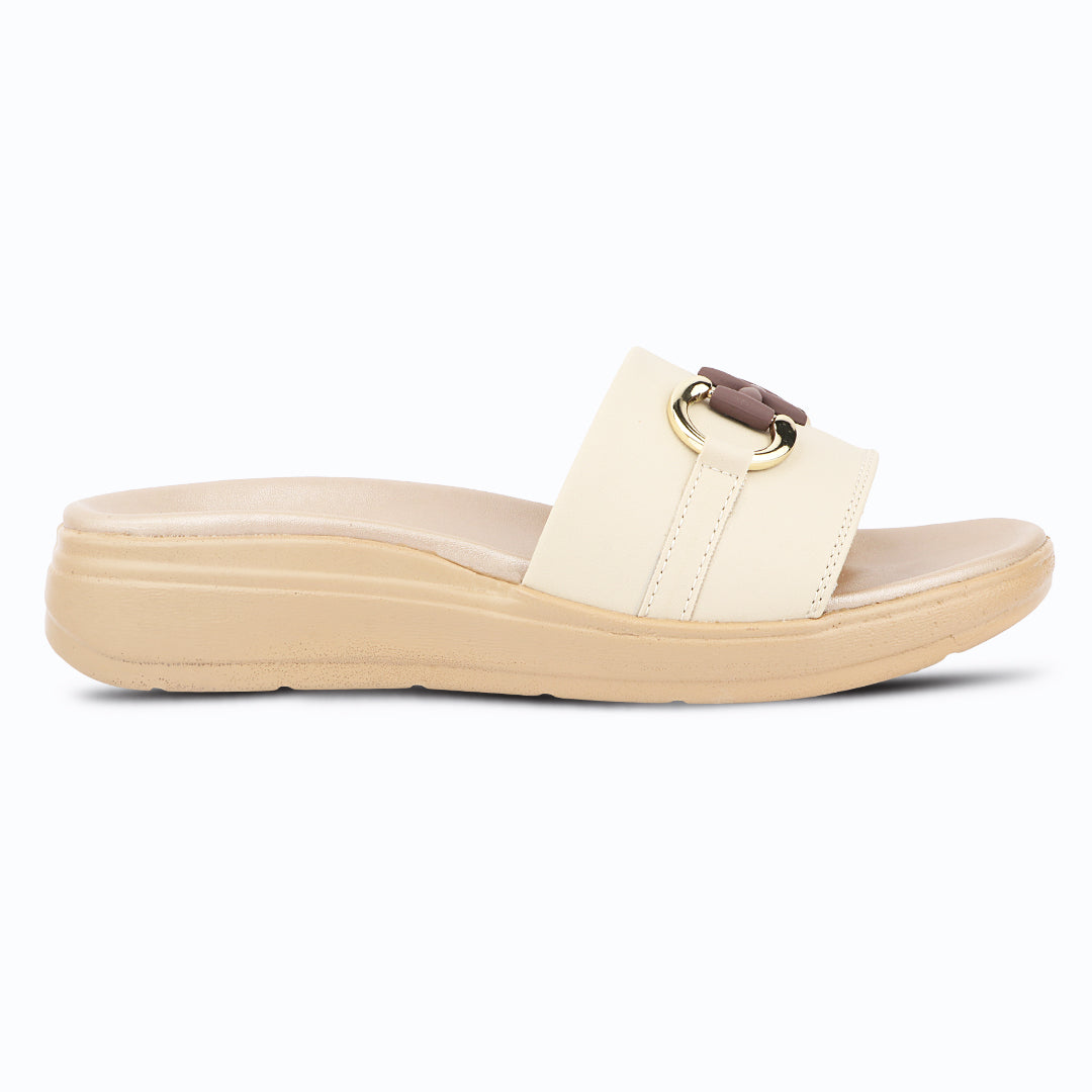 Medifeet Classic Leather Slide for Women (Cushioned Footbed & Arch Support)