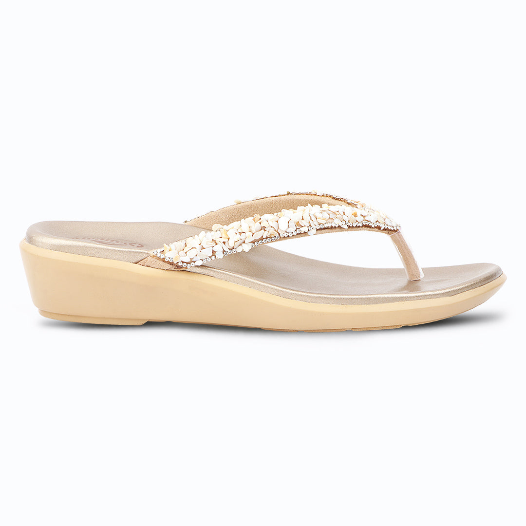 Medifeet Pearl Strap Wedge Sandals for Women – Arch Support, Cushion & Orthopedic Comfort