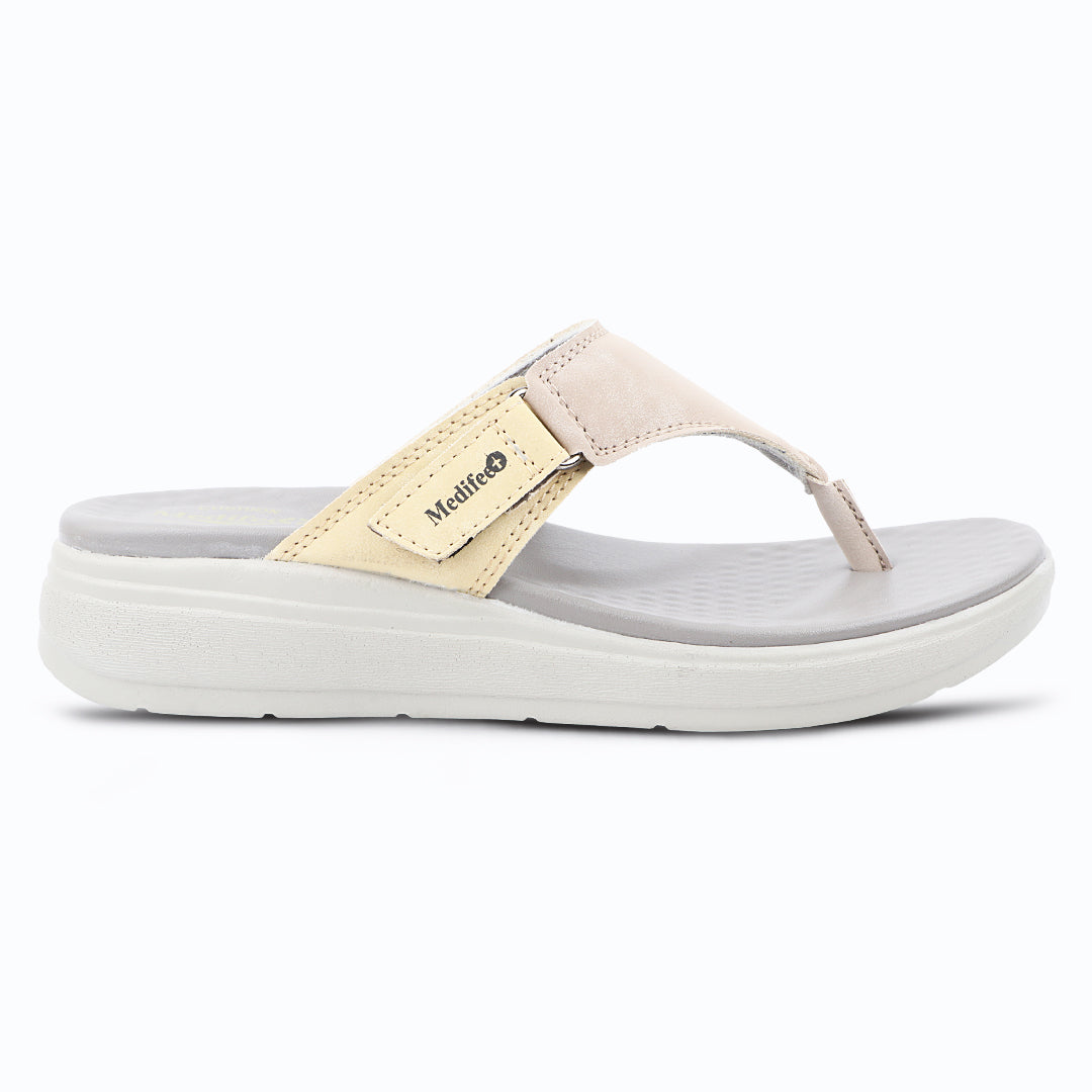 Medifeet Side V-Strap Comfortable Sandals with Arch Support For Women's