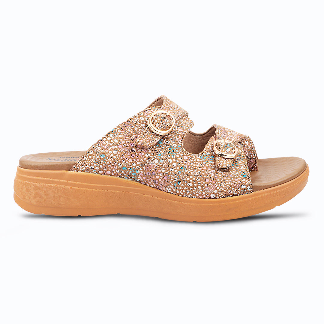 Medifeet Women's Orthopedic Sandals with Cushioned Footbed | Anti-Skid Sole | Arch Support | Adjustable Straps | Comfort Walking Slippers