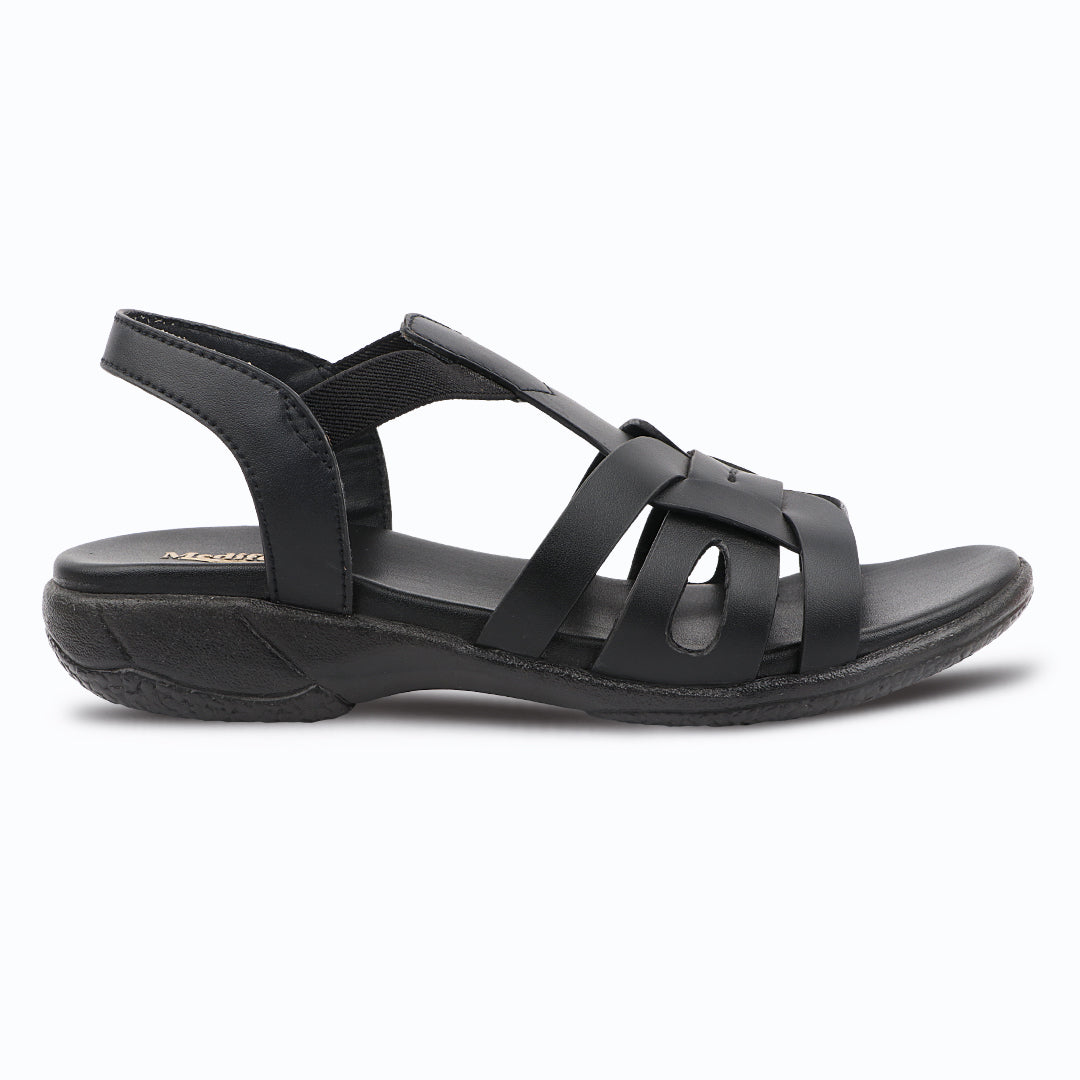 Medifeet Women's Supportive Fisherman Slingback Sandals | Arch Support | Cushioned Footbed | Lightweight Anti-Slip Walking Sandals