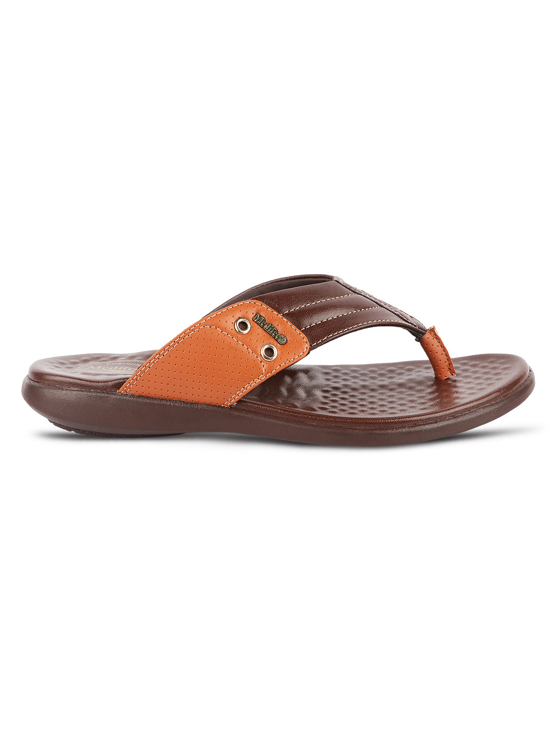 Medifeet Men's Comfort Arch Support Flip-Flops | Dual-Tone Anti-Skid Slippers for All-Day Wear