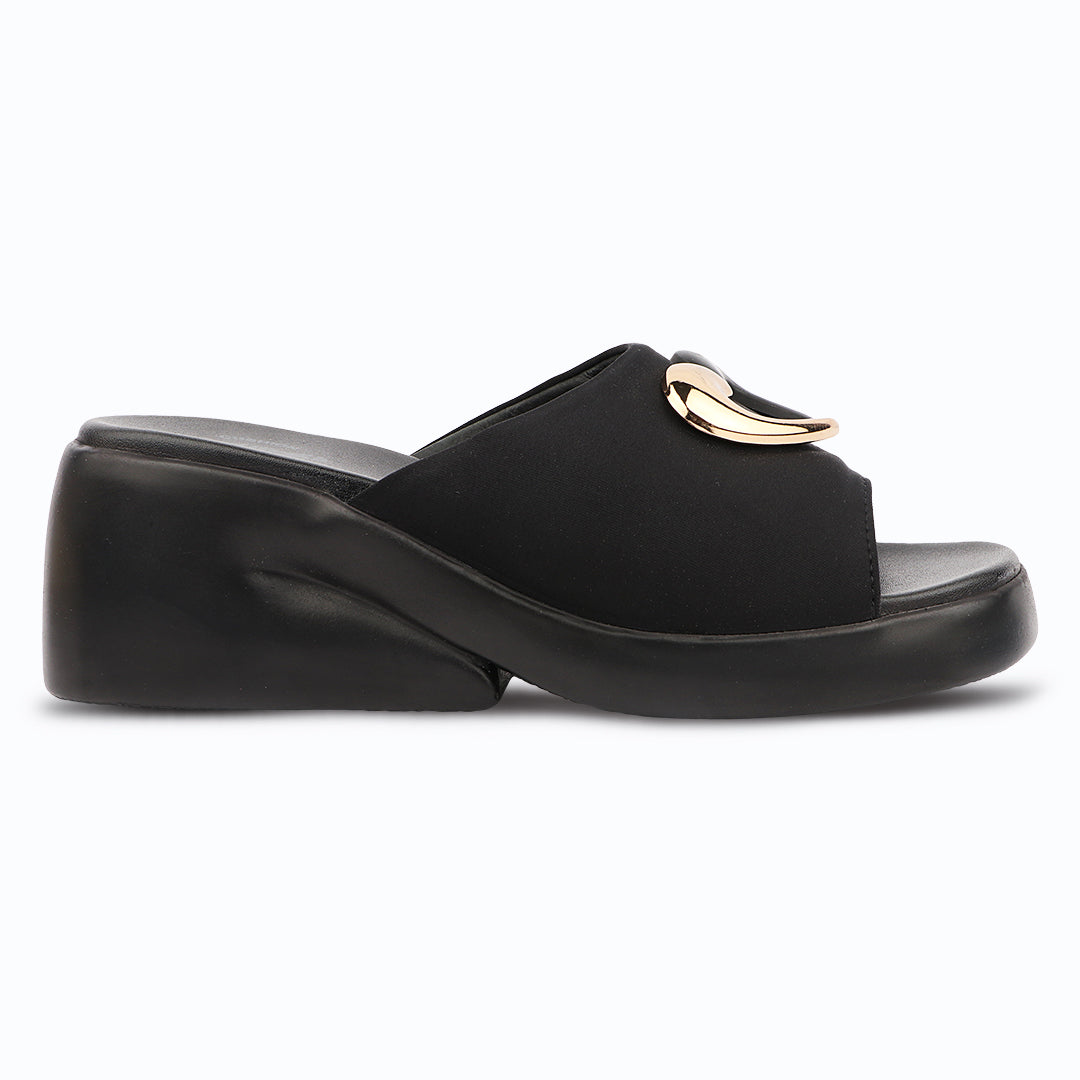 Medifeet Women's Elegant Comfort With Fashion Wedge Slide Sandals with Soft Cushioned Footbed & Engineered with BASF German Technology