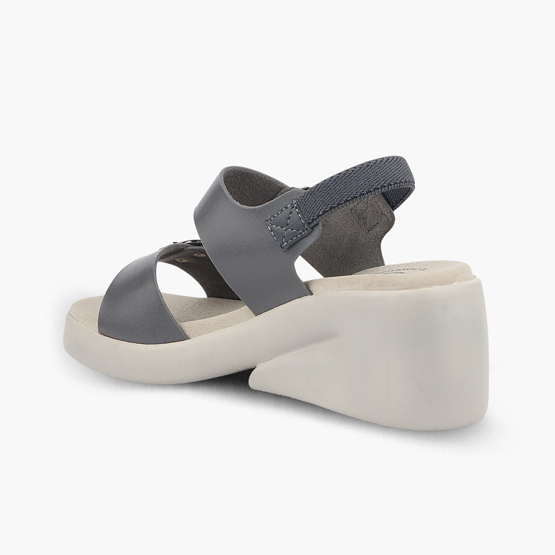 Medifeet Dual Strap Heel Sandal for Women (With Ankle Strap for Better Fit)