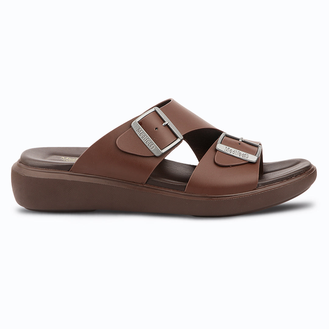 Medifeet Men’s Premium Double Buckle Sandals | German Technology Comfort Footbed & Anti-Skid Sole
