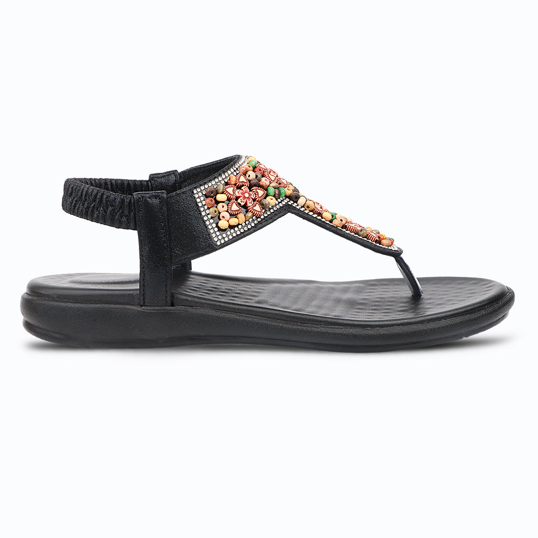 Medifeet Beaded Sandals for Women With Cushion Technology | Lightweight Orthopedic Cushion Flip-Flops | Fashion Meets All-Day Comfort