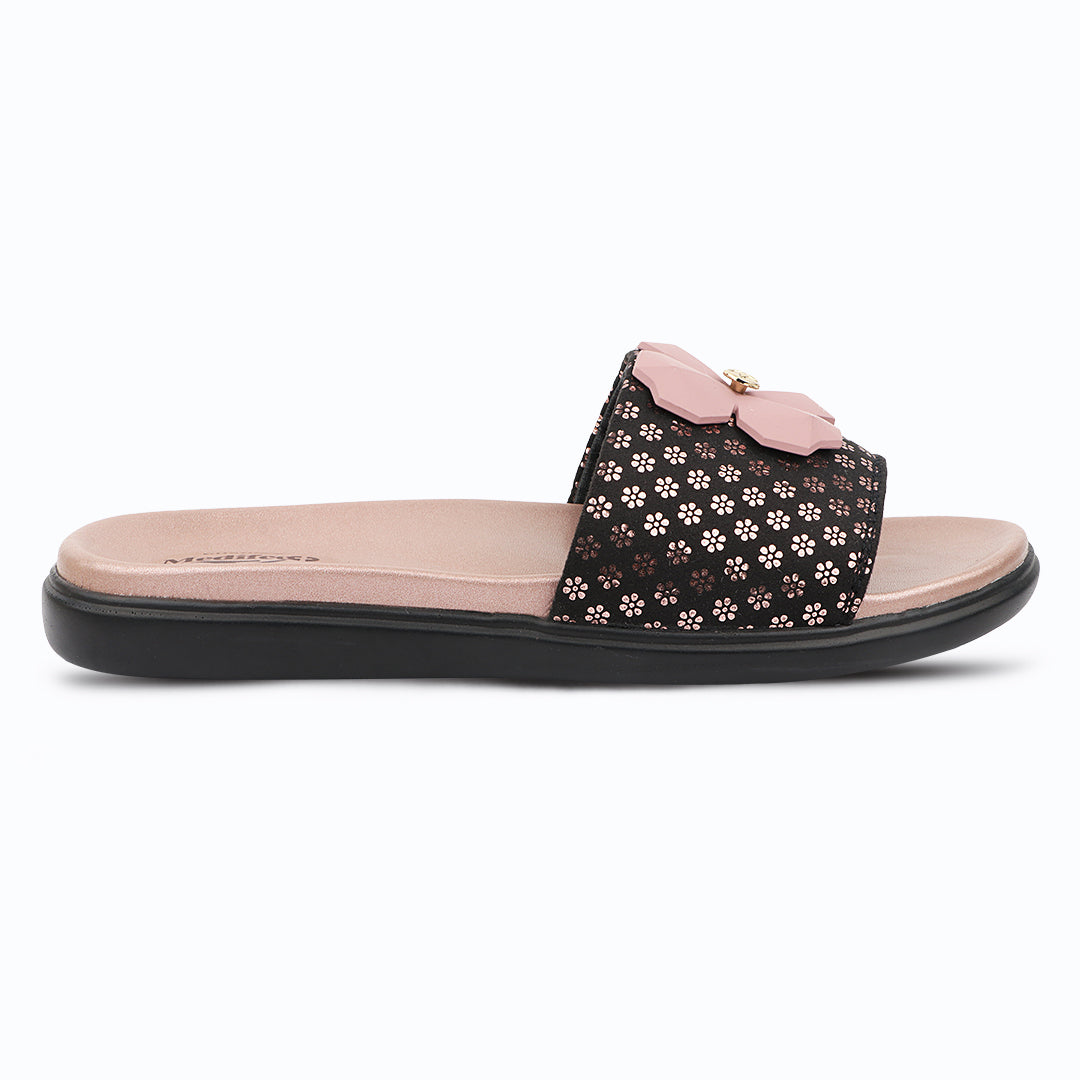 Medifeet Orthopedic Trendy Slides With Arch Support For Women's | Soft Cushion Sole Flats | Fashion Floral Footwear