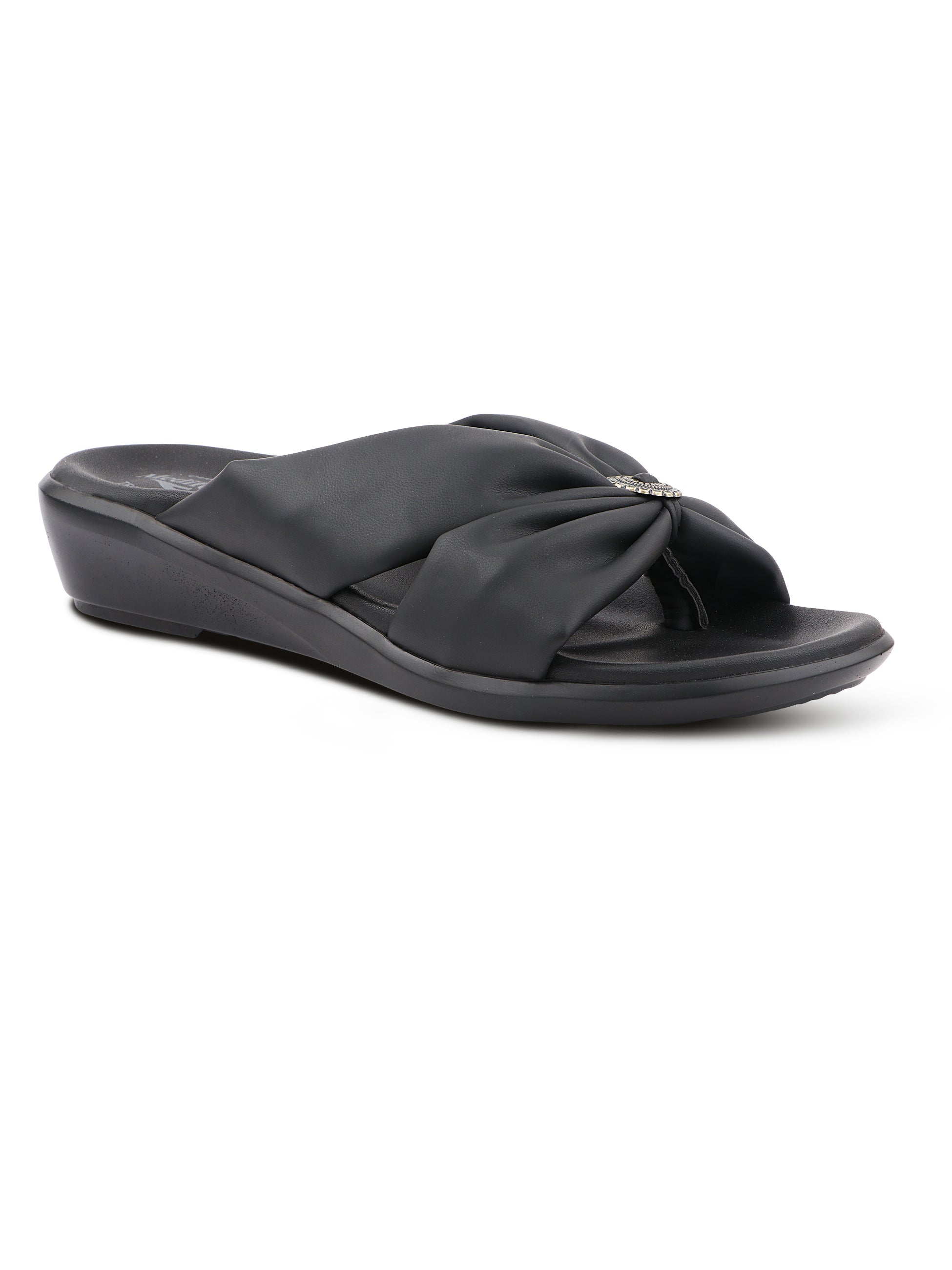 Medifeet Women's Fashion Orthopedic Bow Slide Sandals - Stylish Bow Embellishment | Arch Support | Bounce Back Cushion Midsole | Soft Comfortable Upper | Anti-Skid Outsole | Pain free Walking