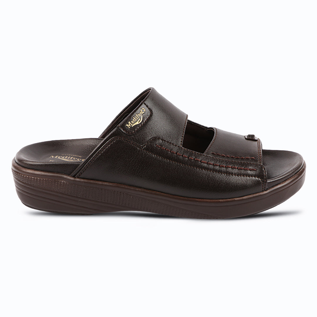 Medifeet Comfortable Slippers for Men (Leather Slippers | Slip on)