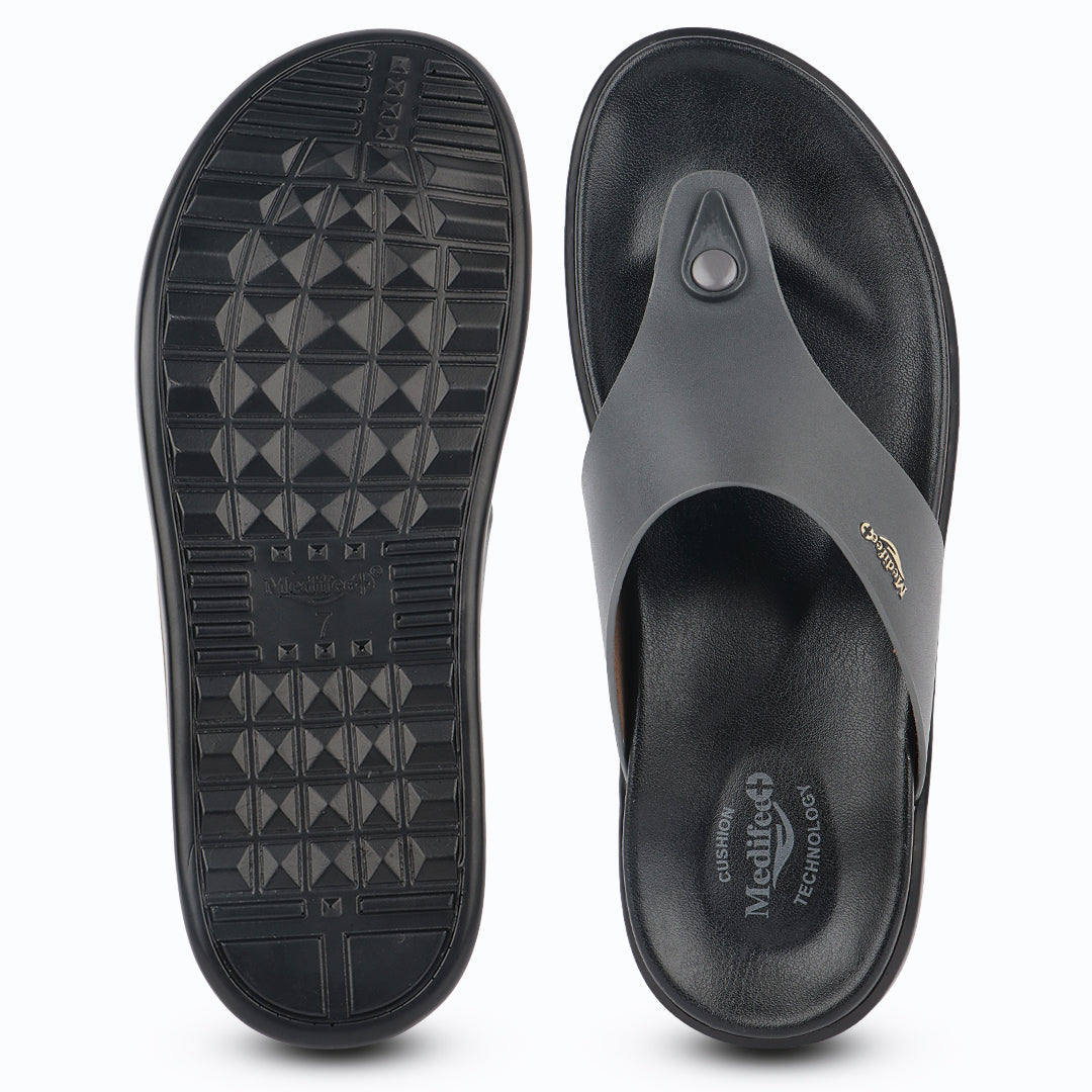 Medifeet Diabetic Slippers With Arch Support & Anti Skid || Comfortable & Cushion Slippers For Men's