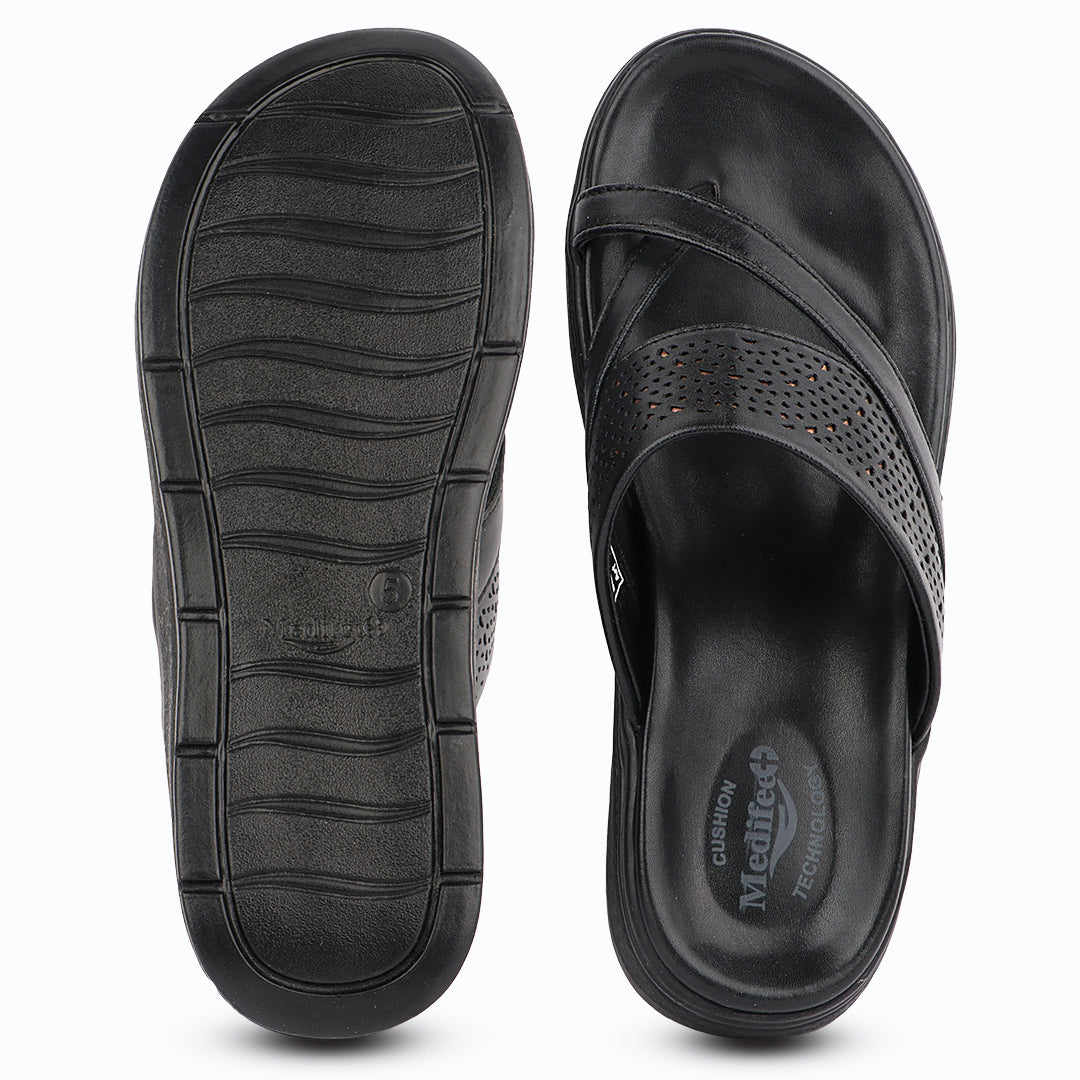 Medifeet SoftStep X-Ring Toe Comfort Slides Slippers For Women's – CushionFlow Midsole Arch Support for All-Day Support