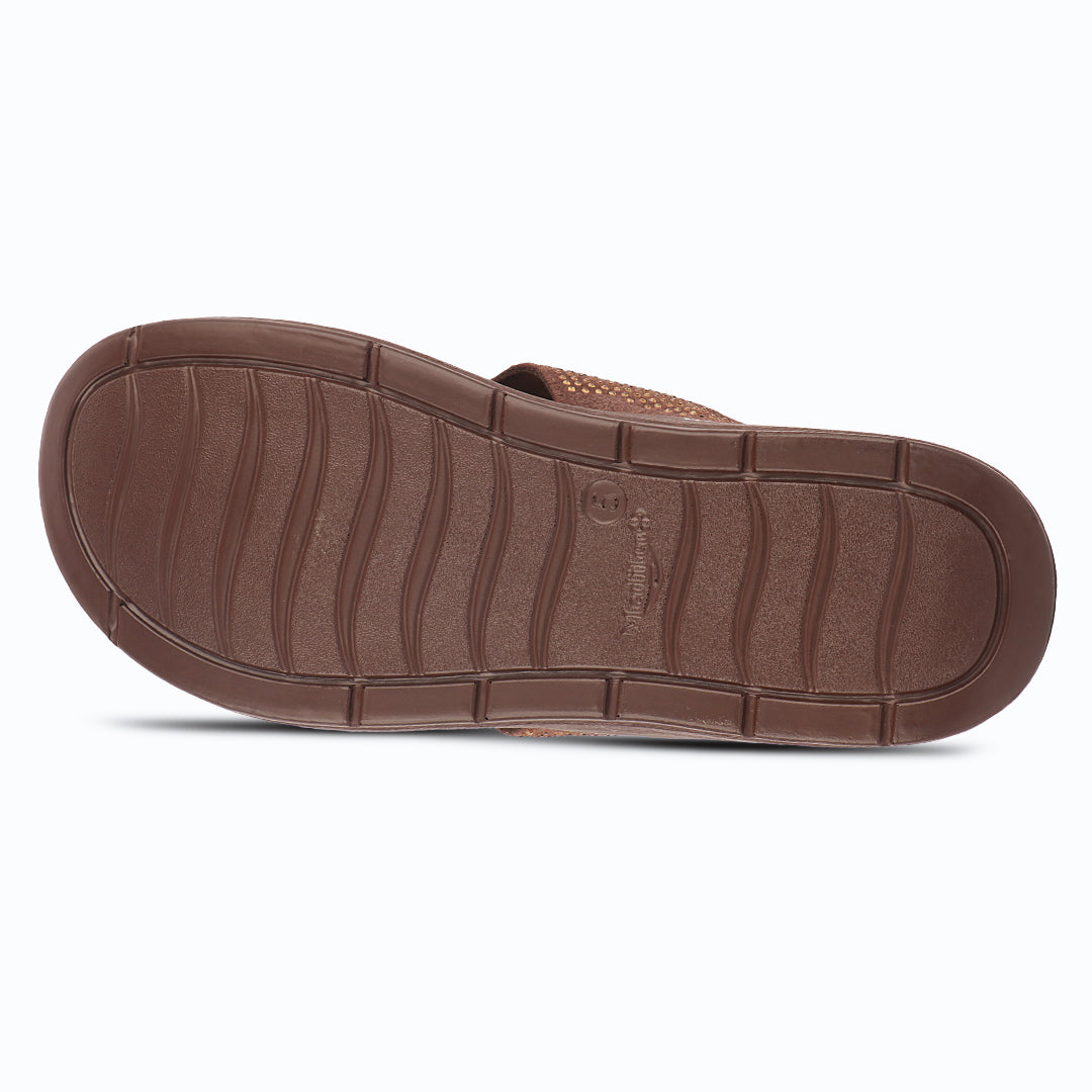Medifeet Stylish Stone and Comfy Slippers for Women with Midsole Arch Support