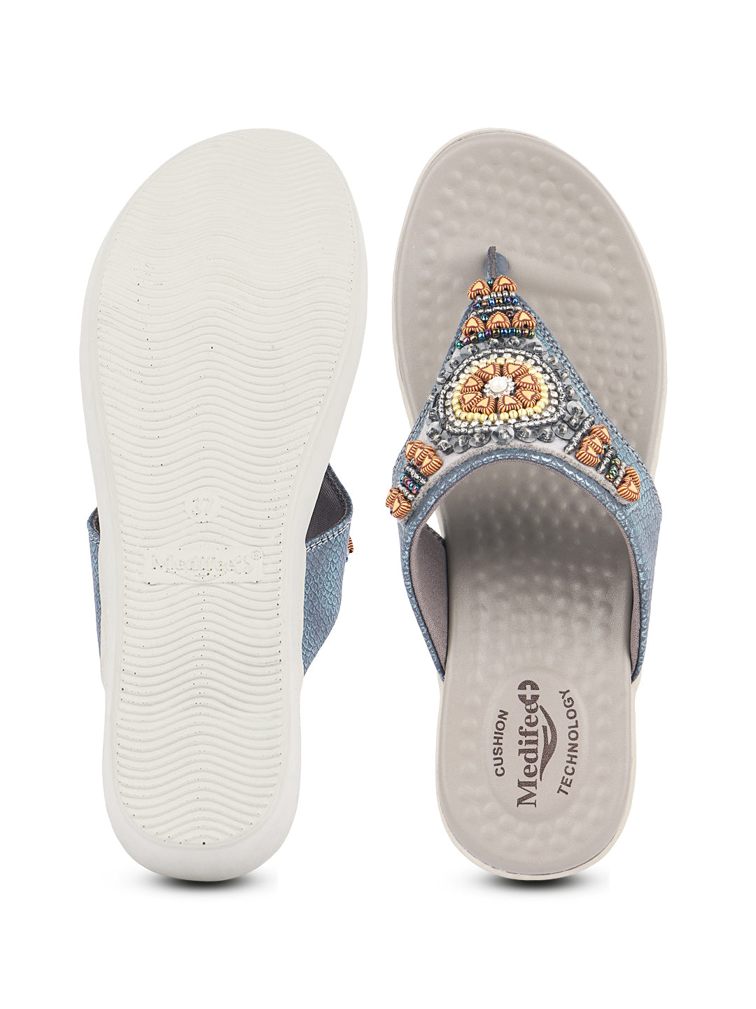 Medifeet Fashion Wedge with Cushion and Comfort Slip-On For Women