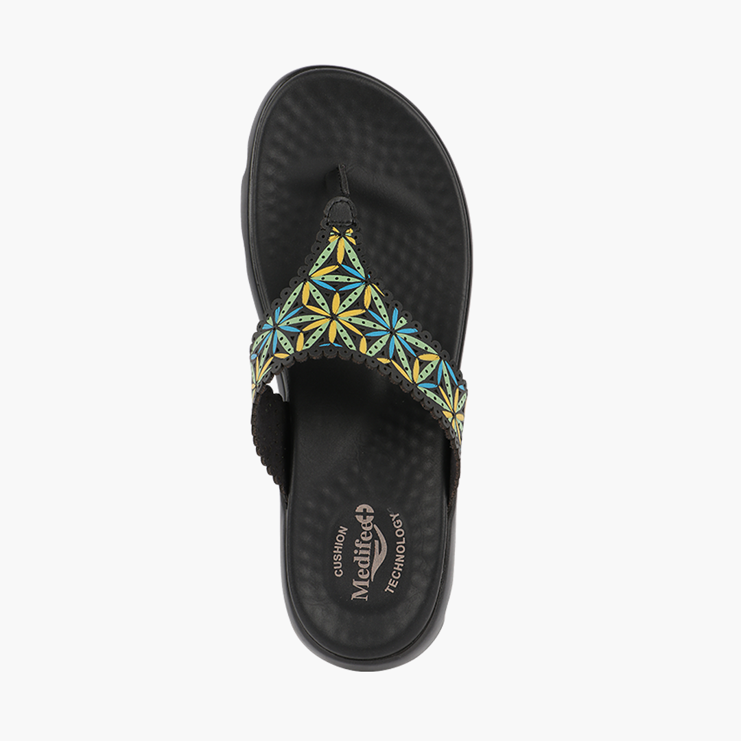 Medifeet V-Flora Comfortable Sandal with Arch Support For Women's