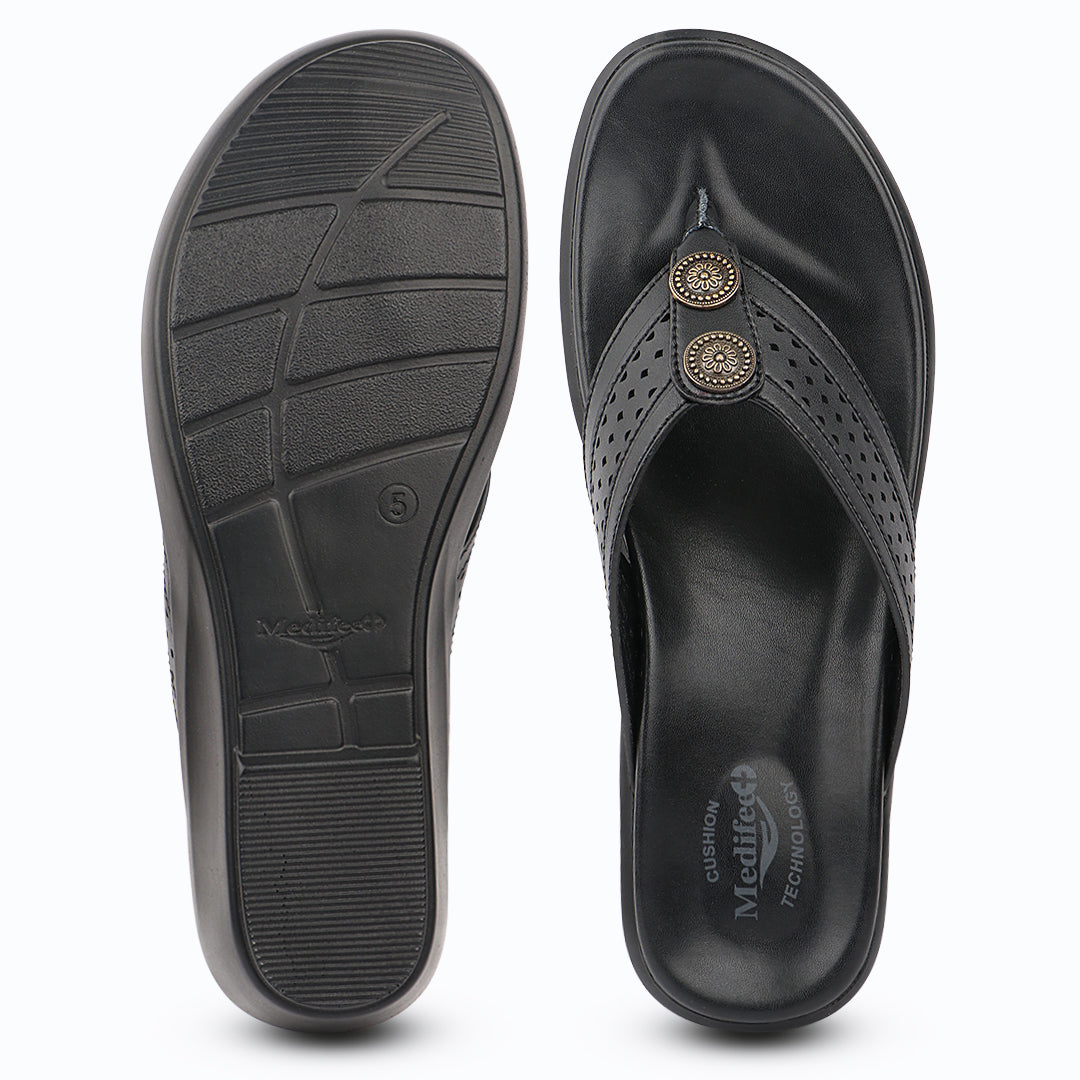 Medifeet Healyn Step Sandals for Women Diabetic Friendly – Arch Support, Cushioned Footbed, Orthopedic Comfort & Laser Cut Strap