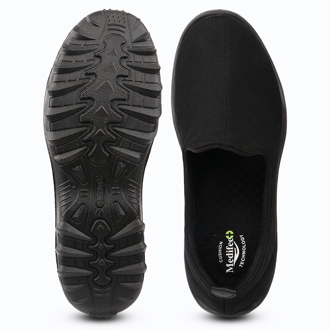 Medifeet FlexWalk OrthoCare Breathable Stretchable Diabetes Friendly Walking Shoes for Men with Pain Relief Comfort