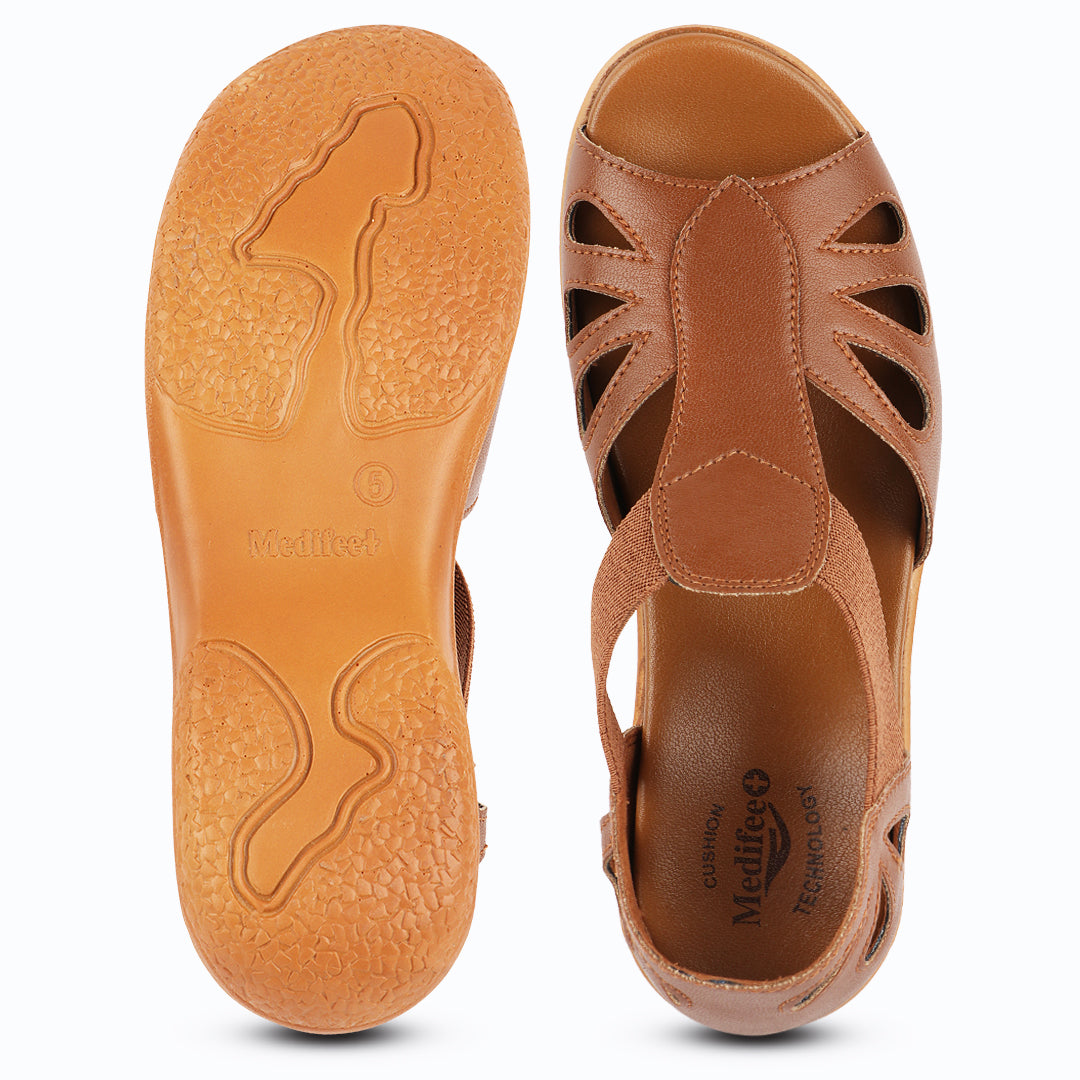 Medifeet Crowne Style Sandals for Women (with High Back & Arch Support)