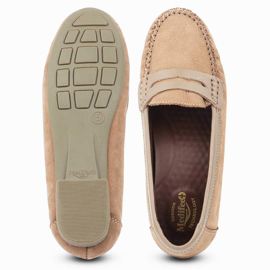 Medifeet Women’s Ortho Penny Loafers | Cushioned Slip-On Comfort Shoes | Daily Wear Office & Casual