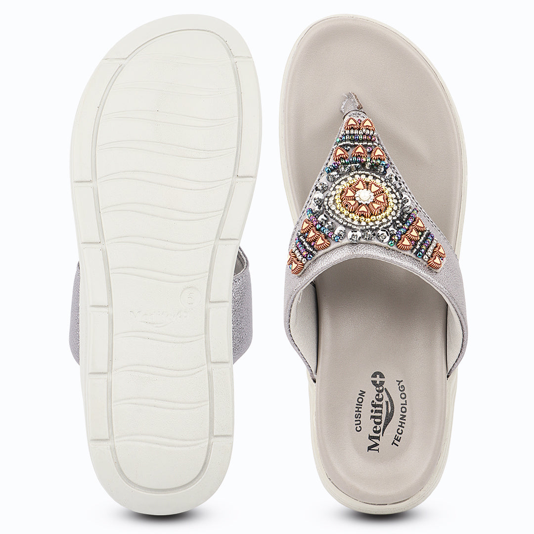 Medifeet Luxe Beaded Orthopedic Sandals – Fashion Meets Comfort Technology