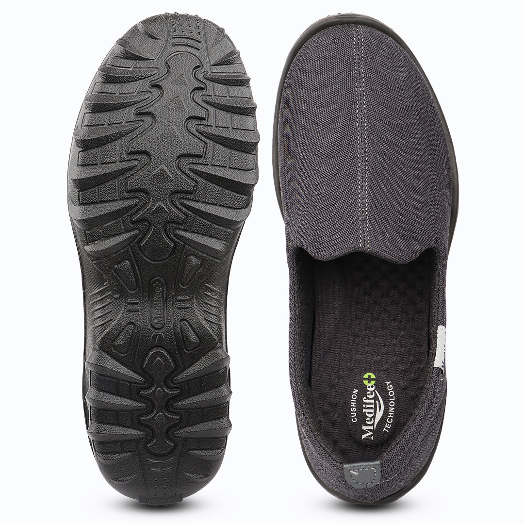 Medifeet FlexWalk OrthoCare Breathable Stretchable Diabetes Friendly Walking Shoes for Men with Pain Relief Comfort