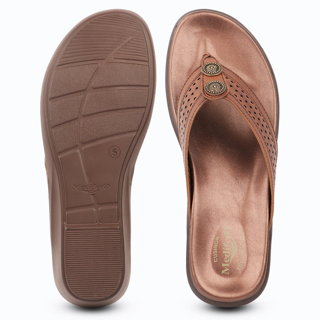 Medifeet Healyn Step Sandals for Women Diabetic Friendly – Arch Support, Cushioned Footbed, Orthopedic Comfort & Laser Cut Strap