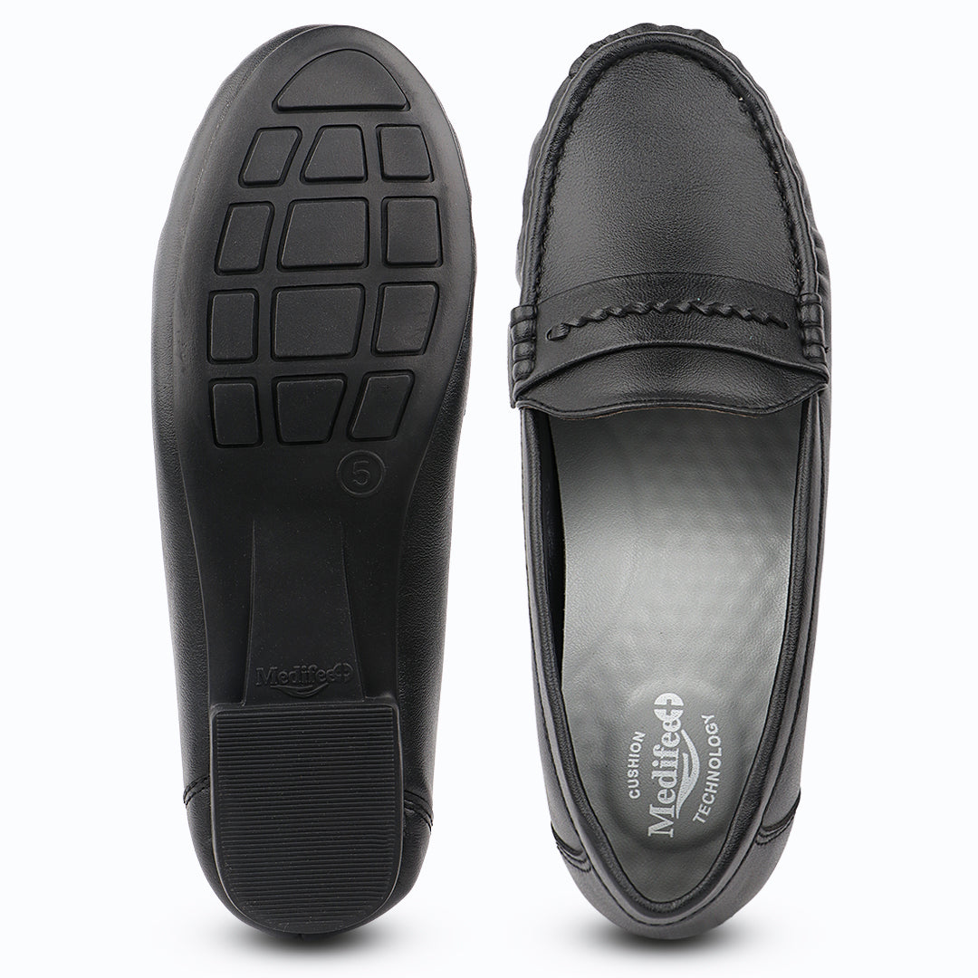 Medifeet WalkLite Women’s Loafers | Cushion Technology Soft Footbed | Everyday Walking & Work Wear Shoes