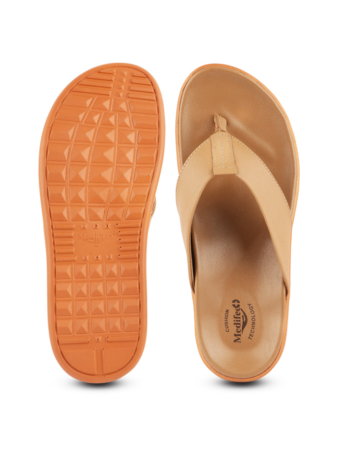 Medifeet Comfortable Men’s Slippers
(Leather Slippers | V Strapped Design)