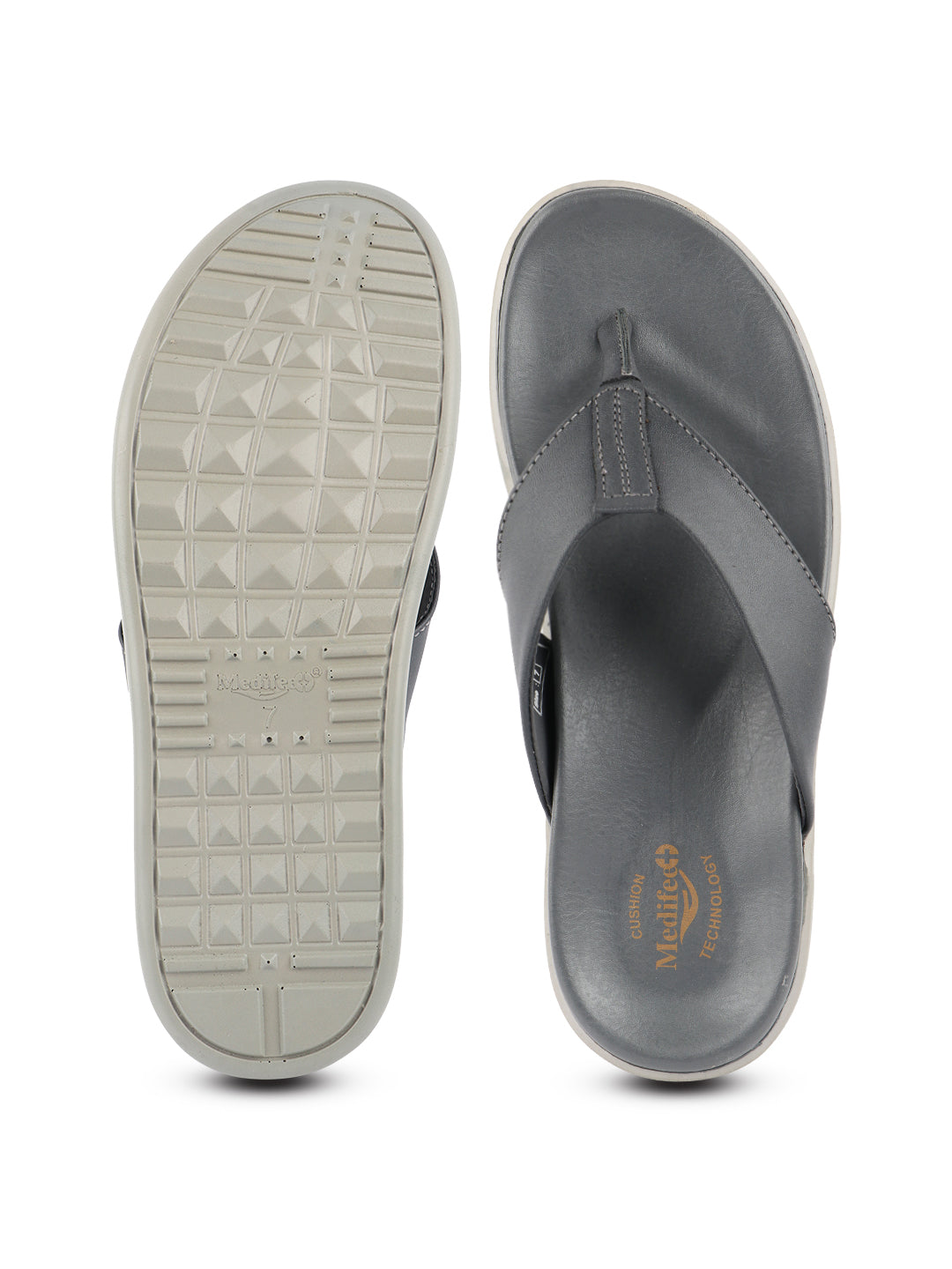 Medifeet Comfortable Men’s Slippers
(Leather Slippers | V Strapped Design)