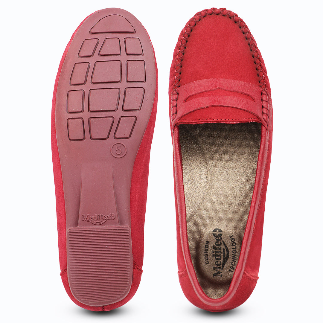 Medifeet Women’s Ortho Penny Loafers | Cushioned Slip-On Comfort Shoes | Daily Wear Office & Casual