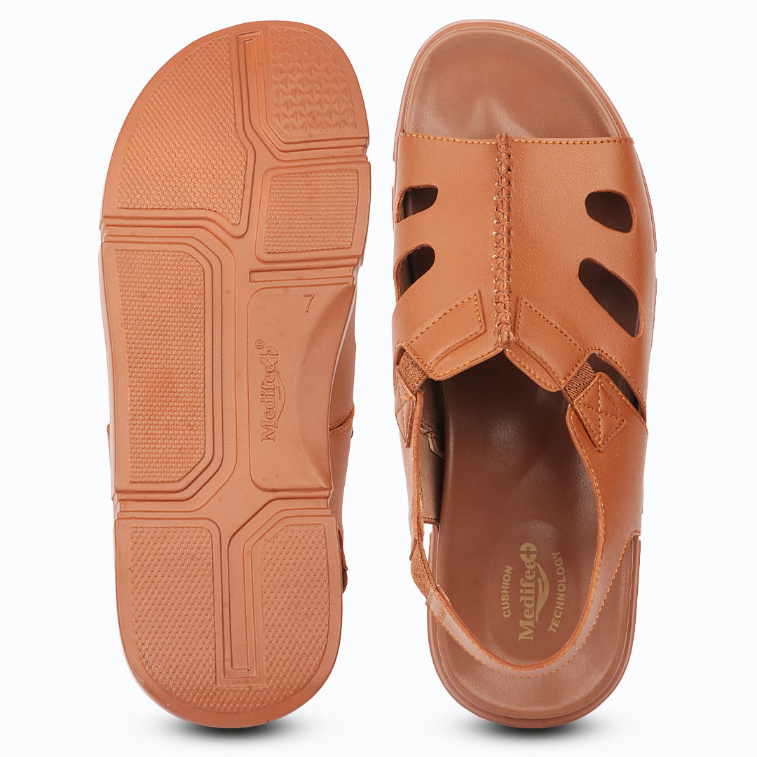 Medifeet Men's Orthopedic Slingback Sandals | Arch Support | German Comfort Technology | Everyday Comfort
