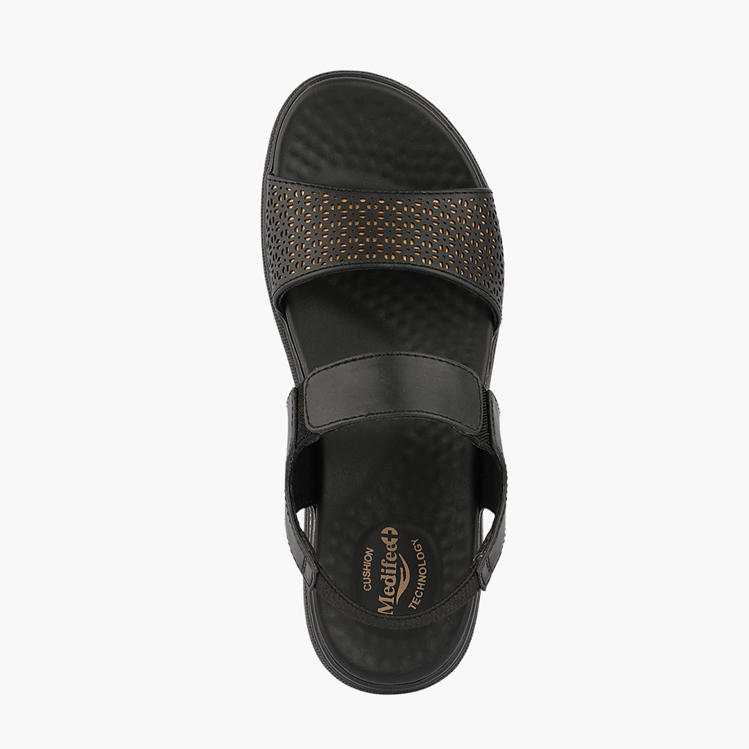 Medifeet Women’s Two Strap Sandals (with Stretchable Back Strap and Arch Support)