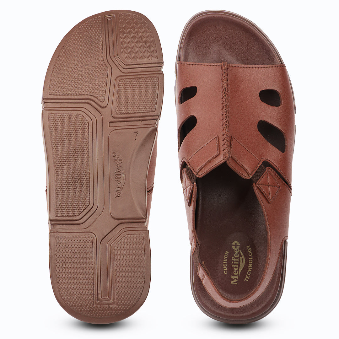 Medifeet Men's Orthopedic Slingback Sandals | Arch Support | German Comfort Technology | Everyday Comfort