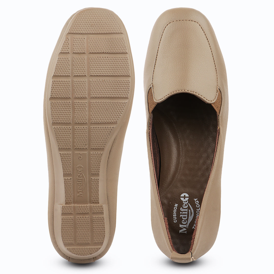 Medifeet Women’s Low Heel Comfort Shoes with Arch Support– Lightweight Cushioned Office & Casual Shoes
