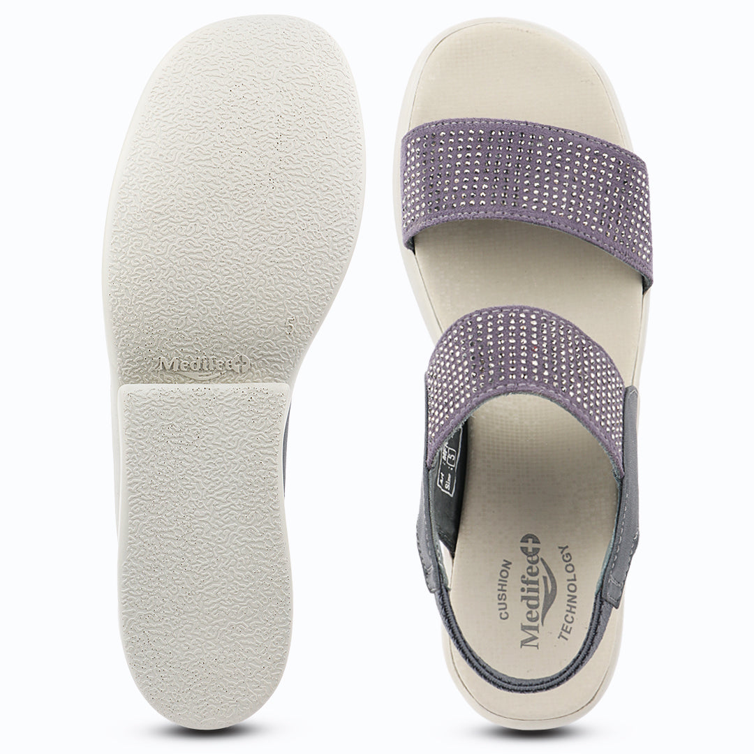 Cushioned Dual Strap Women’s Sandals with Heels