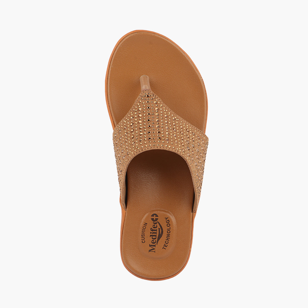 Medifeet Fashion Slippers For Women's (Comfortable Flat Slippers)