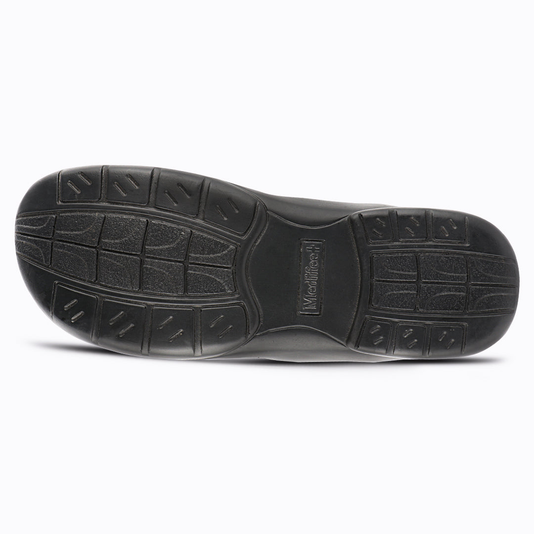 Medifeet All Day Comfort men's Slippers
(Leather Slippers | V Strapped Design)