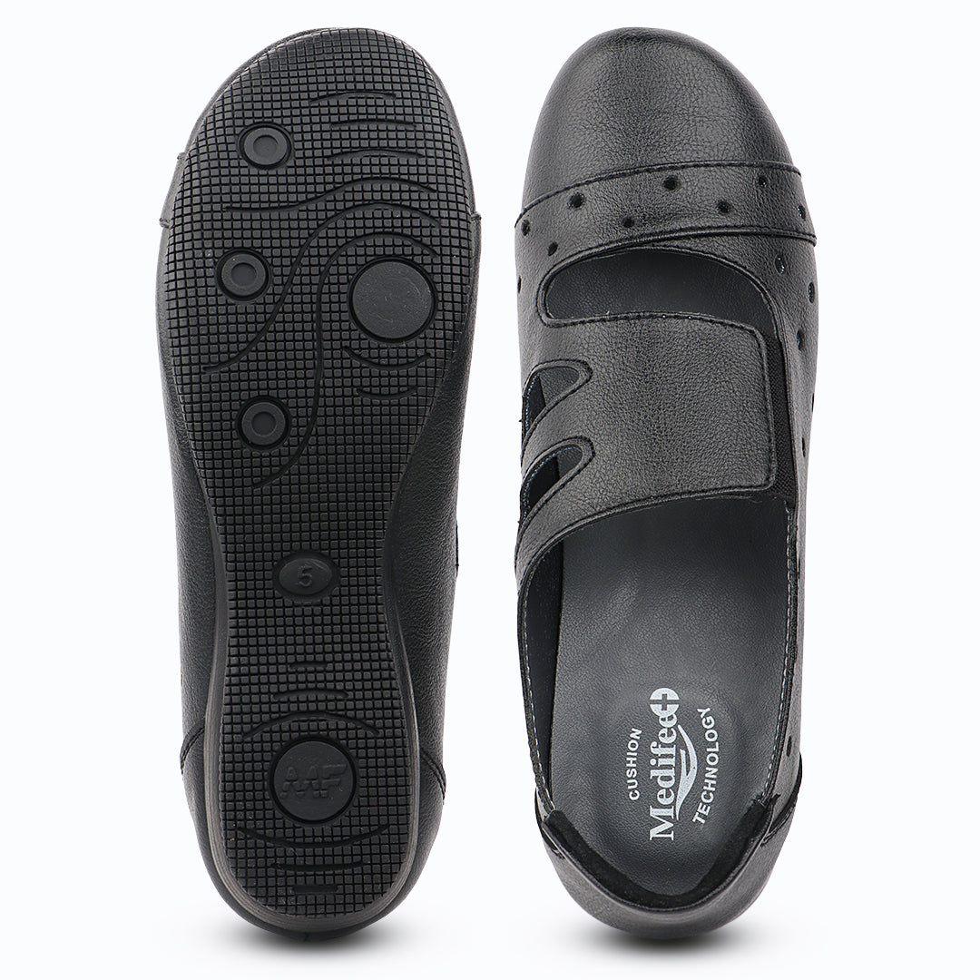 Medifeet Women’s Daily Comfort Footwear – Soft Cushion Slip-On Shoes with Airflow Design