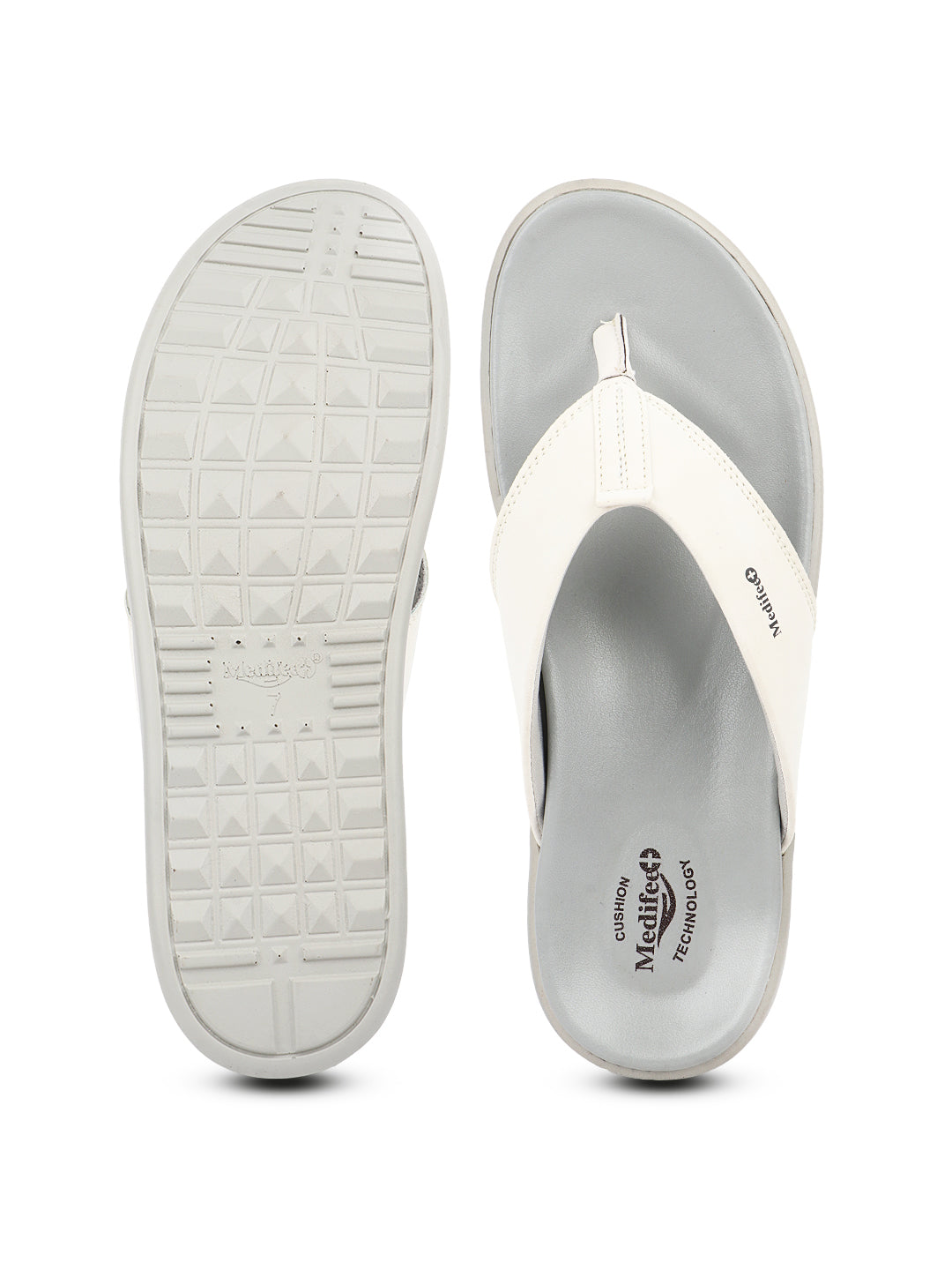 Medifeet Men's Leather Thong Slippers