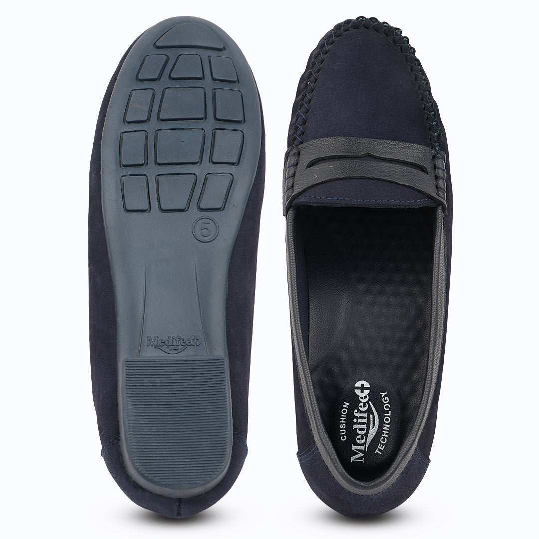 Medifeet Women’s Ortho Penny Loafers | Cushioned Slip-On Comfort Shoes | Daily Wear Office & Casual