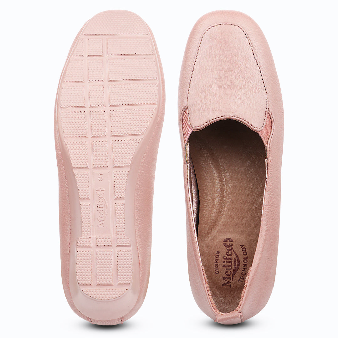 Medifeet Women’s Low Heel Comfort Shoes with Arch Support– Lightweight Cushioned Office & Casual Shoes