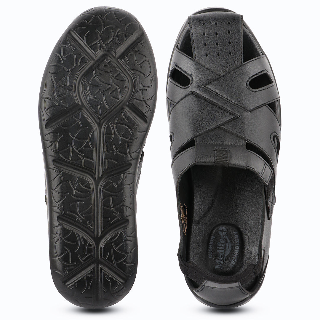 Medifeet FootCare Fishermen Sandals For Men's With Anti-Skid & Arch Support Comfort