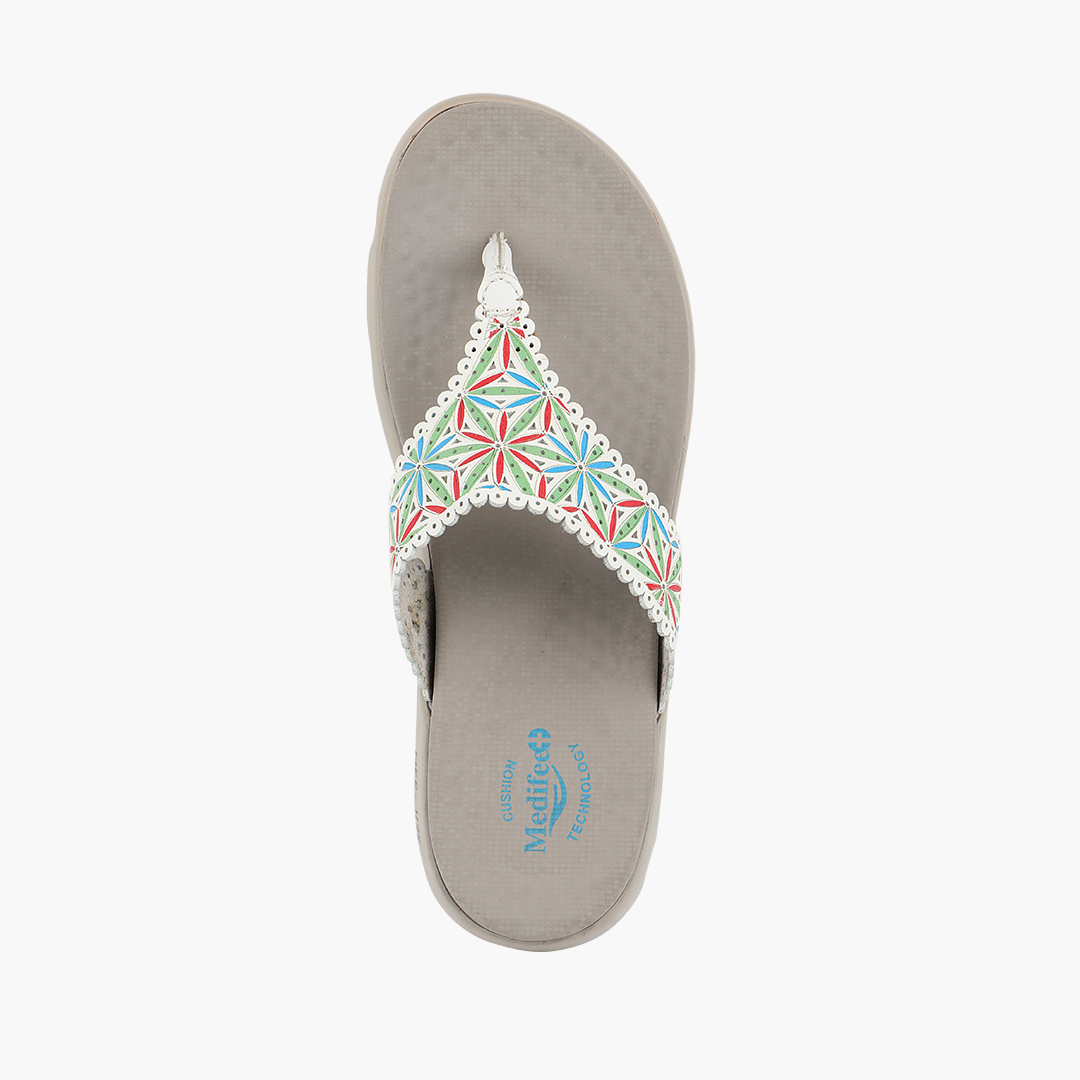 Medifeet V-Flora Comfortable Sandal with Arch Support For Women's