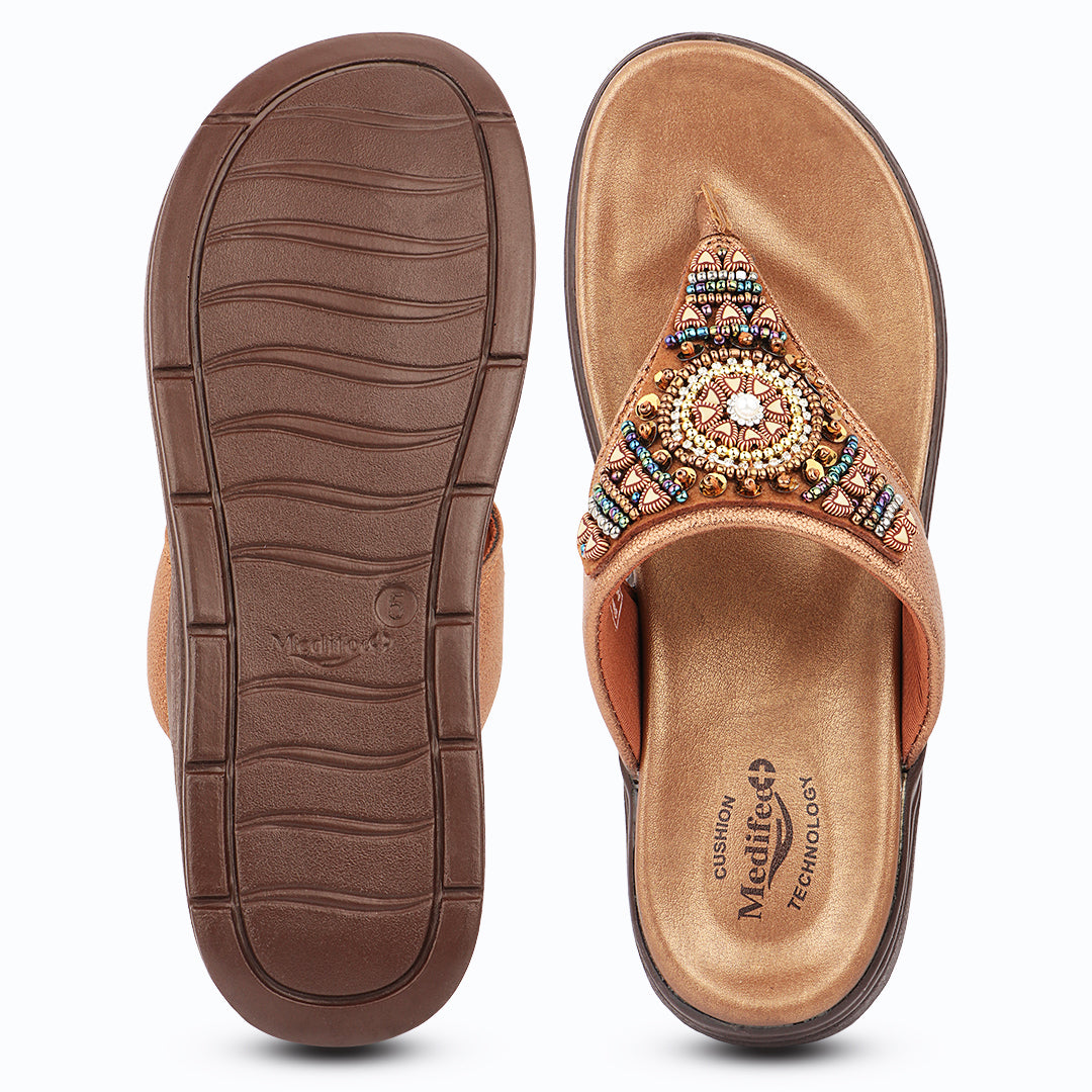 Medifeet Luxe Beaded Orthopedic Sandals – Fashion Meets Comfort Technology