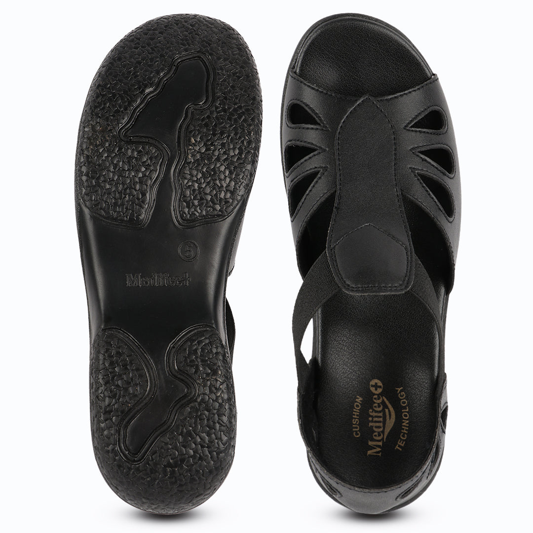 Medifeet Crowne Style Sandals for Women (with High Back & Arch Support)