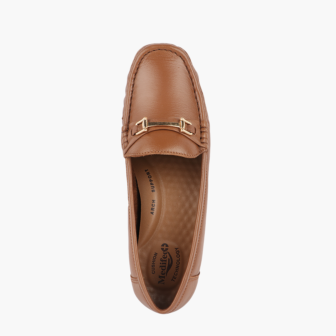 Medifeet Leather Moccasin / Loafers for Women
(Premium Leather | Cushioned Footbed)