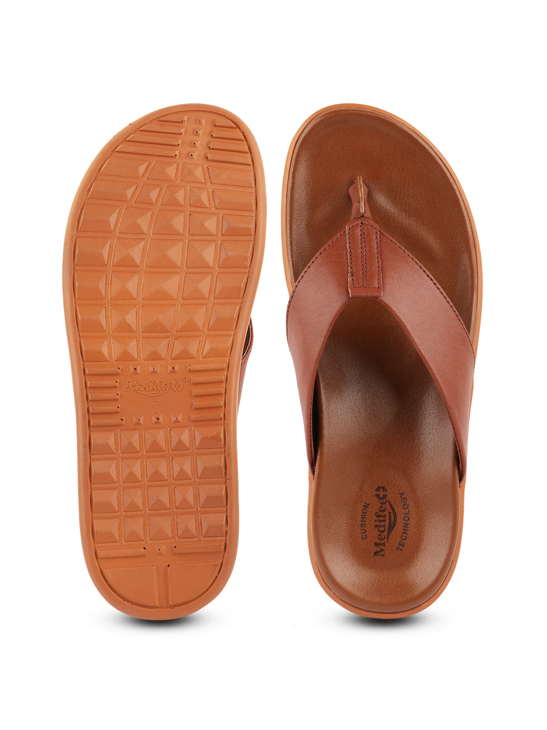 Medifeet Comfortable Men’s Slippers
(Leather Slippers | V Strapped Design)