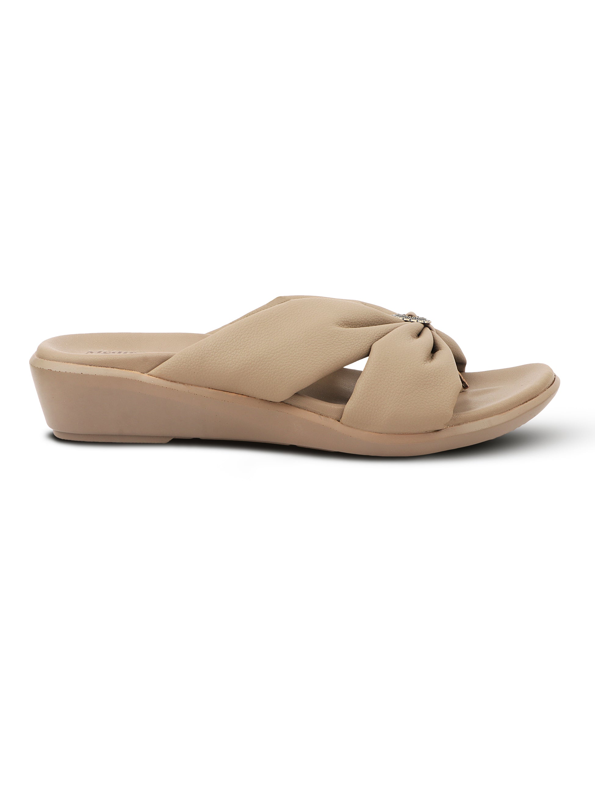 Medifeet Women's Fashion Orthopedic Bow Slide Sandals - Stylish Bow Embellishment | Arch Support | Bounce Back Cushion Midsole | Soft Comfortable Upper | Anti-Skid Outsole | Pain free Walking